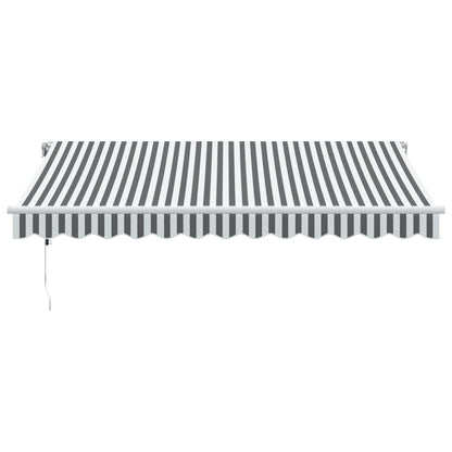 Toldo Retráctil Automático Gris Antracita Y Blanco 350x250 Cm_2