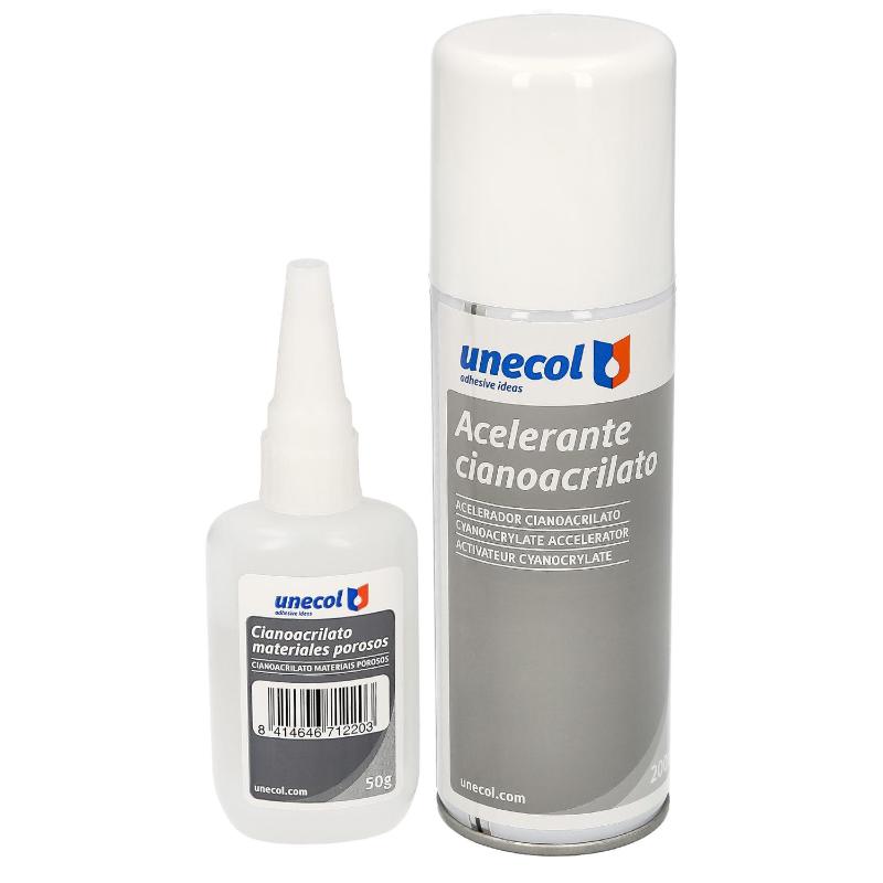 Pegamento Cianoacrilato (50 Gr.) Con Acelerante (200ml) Especial Materiales Porosos, Multiusos, Plasticos, Maderas, Porcelana._0