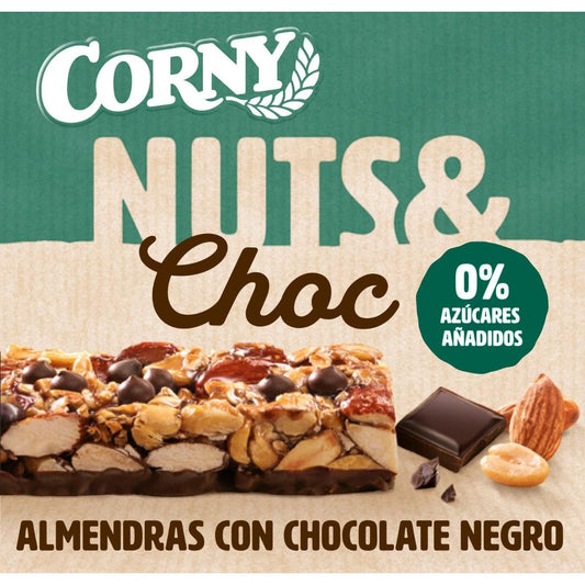 Barrita Corny Nuts&Choc Almendra Choco Negro Hero 50g