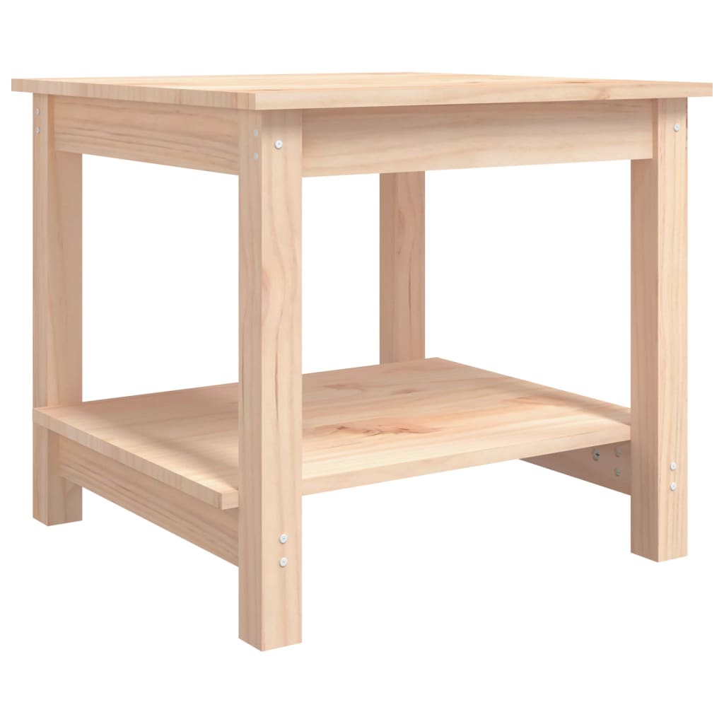 Mesa De Centro De Madera Maciza De Pino 50x50x45 Cm_0