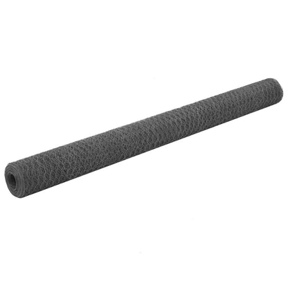 Alambrada De Gallinero Acero Revestimiento Pvc Gris 25x1,5 M / Vetonek_1