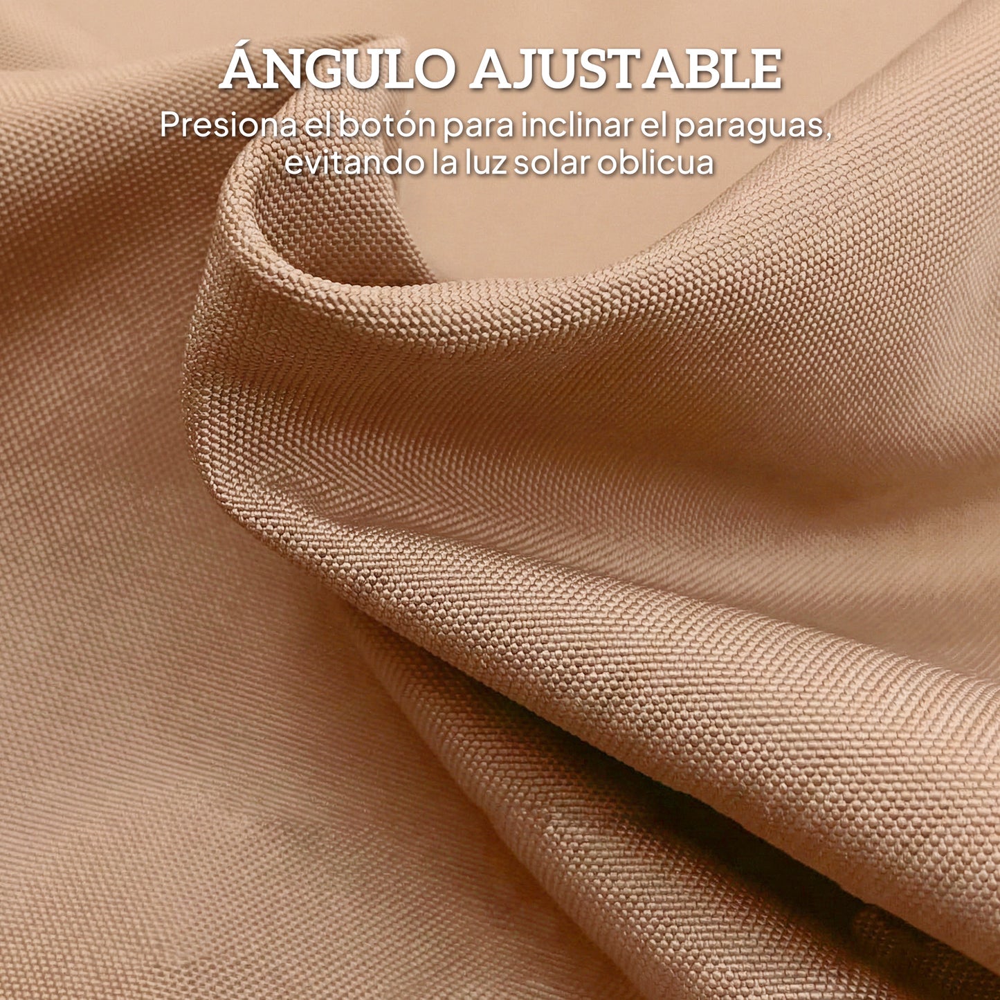 Outsunny Sombrilla De Terraza Ø266x238 Cm Ángulo Ajustable Con Manivela Caqui_5