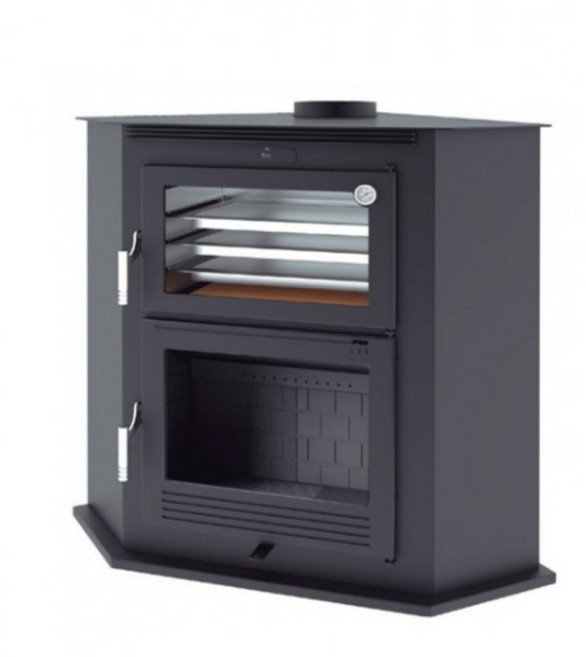 BRICOSOL Horno de leña rincón con bandeja de 50 cm FM MODELO HL-100 RF Interior Fundición_0