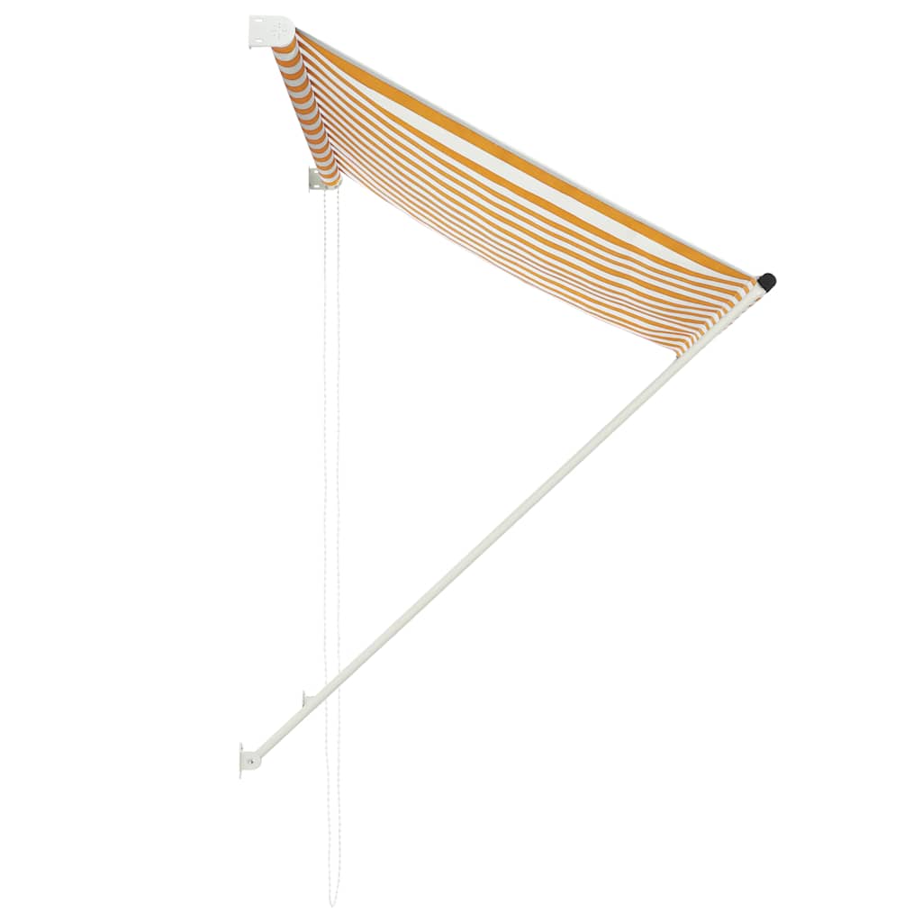 Toldo Retráctil 150x150 Cm Amarillo Y Blanco_2