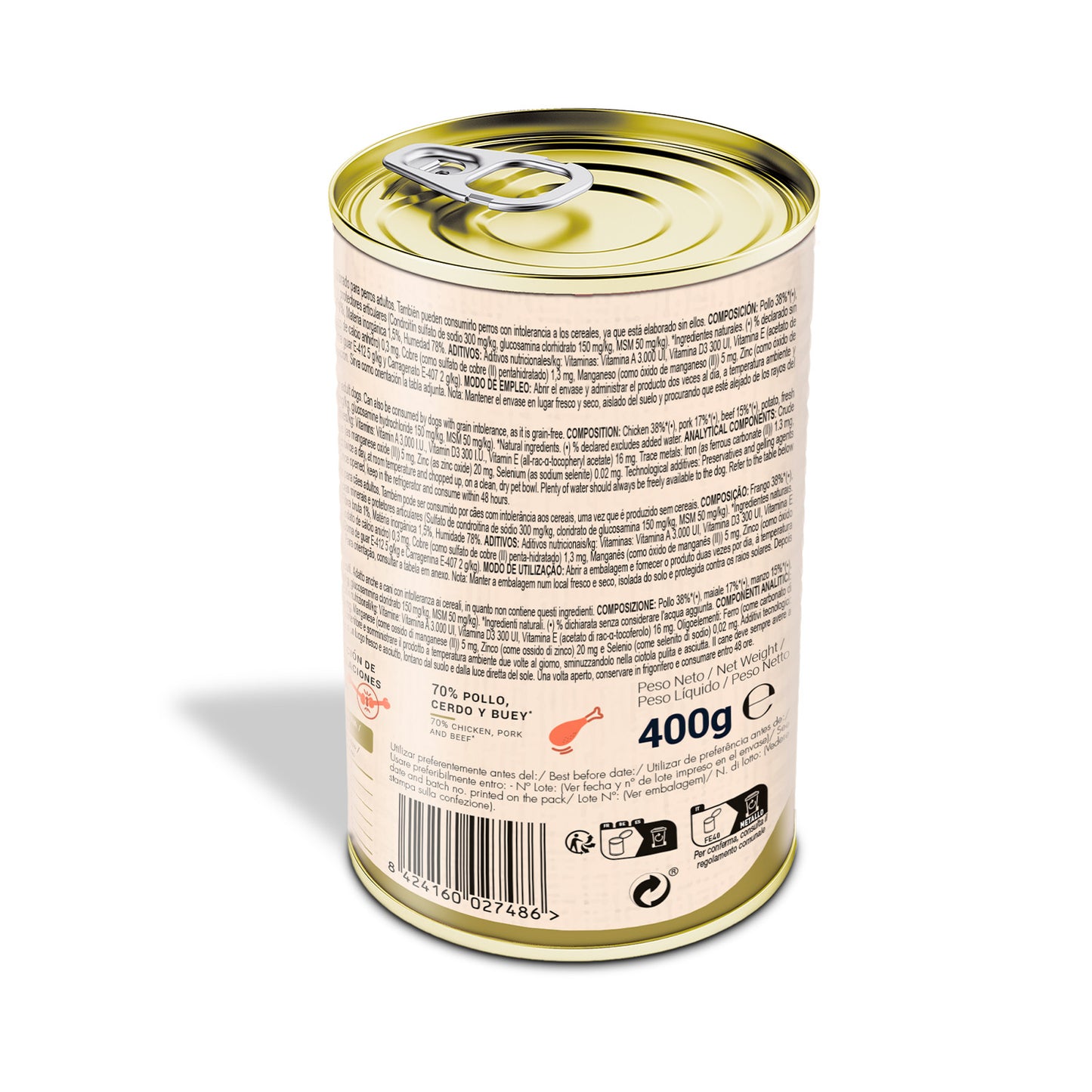 Perrynat Grain Free Pollo Con Champiñones Y Zanahoria, 12 Latas X 400gr_1
