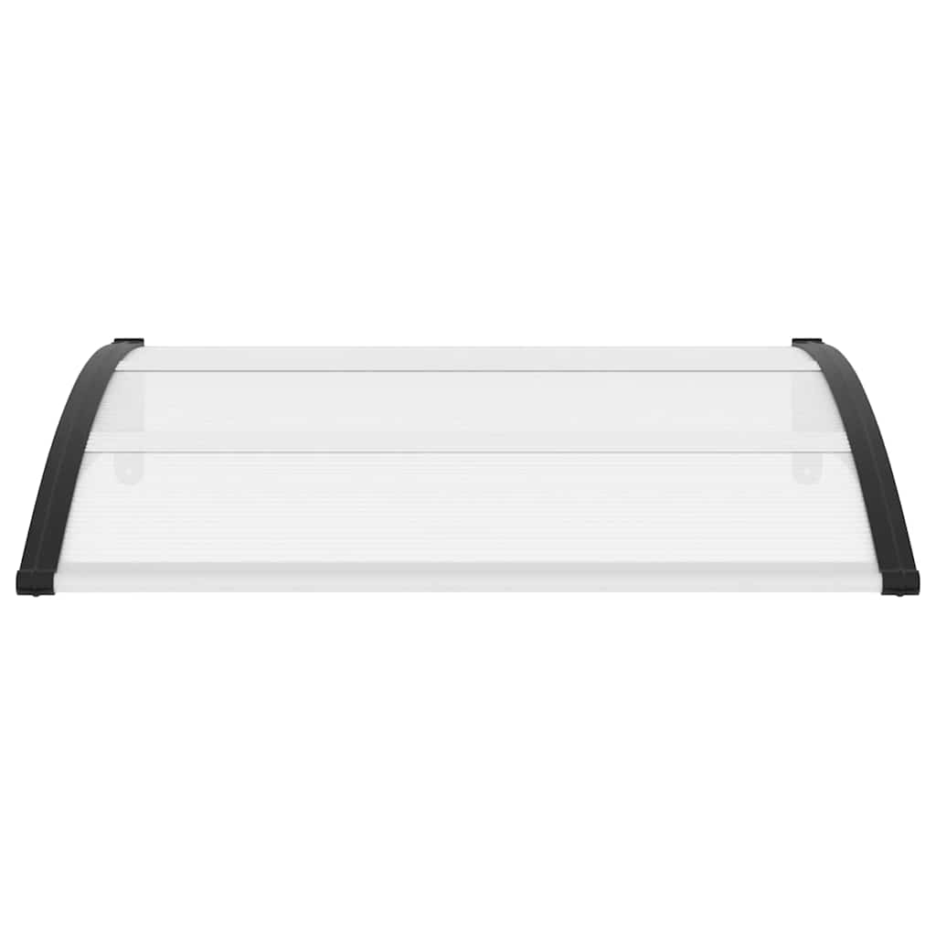 Marquesina Para Puerta Pc Negro Y Transparente 120x75 Cm_3