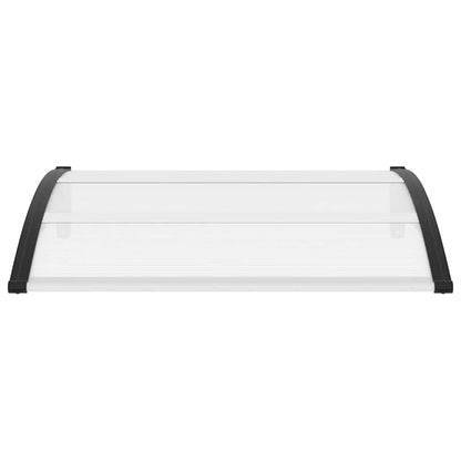 Marquesina Para Puerta Pc Negro Y Transparente 120x75 Cm_3