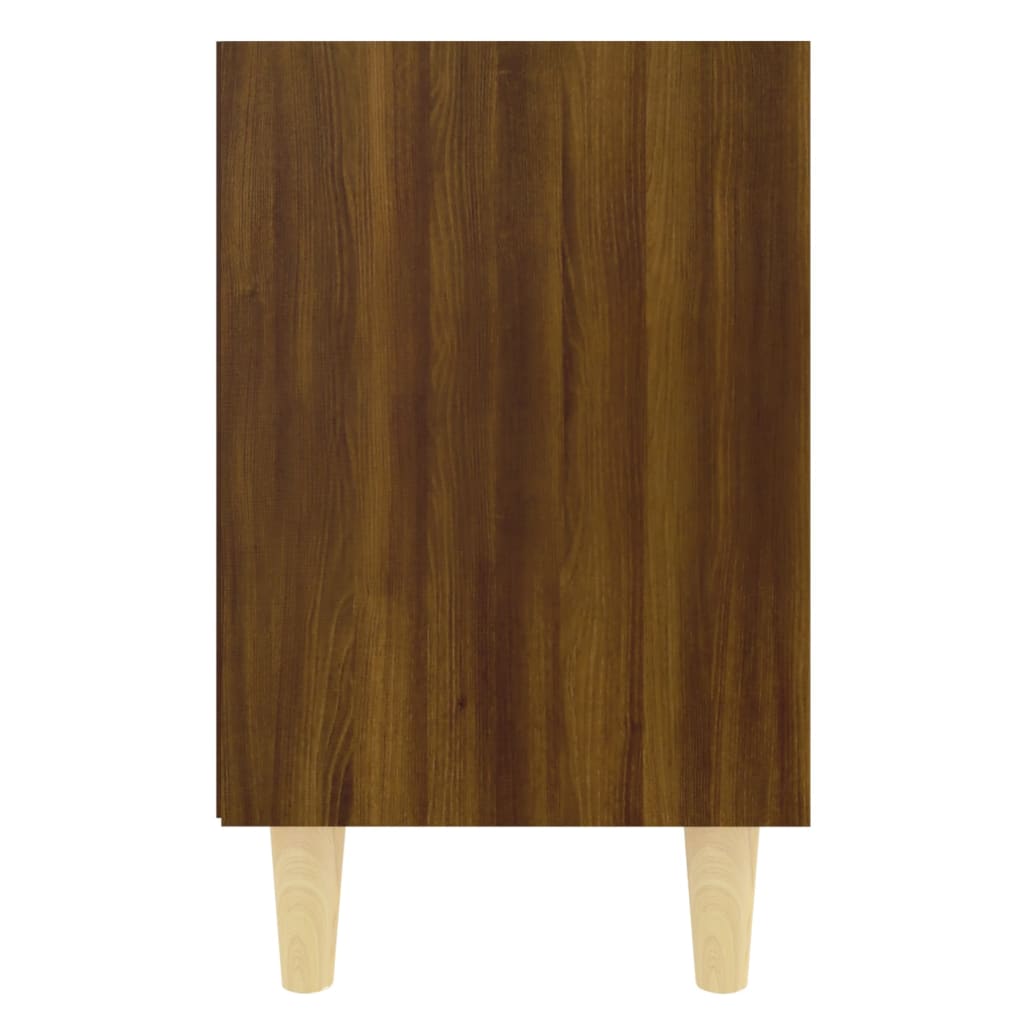 Mesitas De Noche 2 Uds Con Patas Madera Marrón Roble 40x30x50cm_3