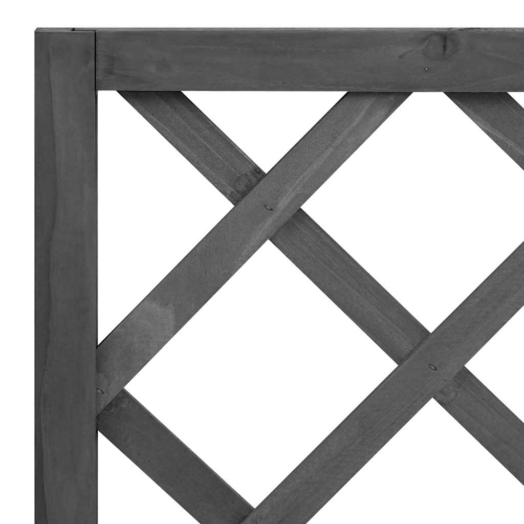 Jardinera Enrejada De Jardín Madera De Abeto Negro 70x30x135cm_4