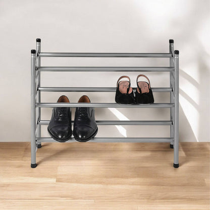 Well Home Zapatero Extensible De Hierro Con 3 Baldas Y Pomos De Pp 23x61,5x50cm_3