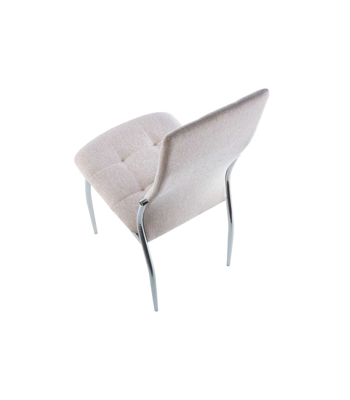 Pack 4 Sillas Diana Tapizado Textil Beige, 100 Cm(alto)44 Cm(ancho)57 Cm(largo)_2