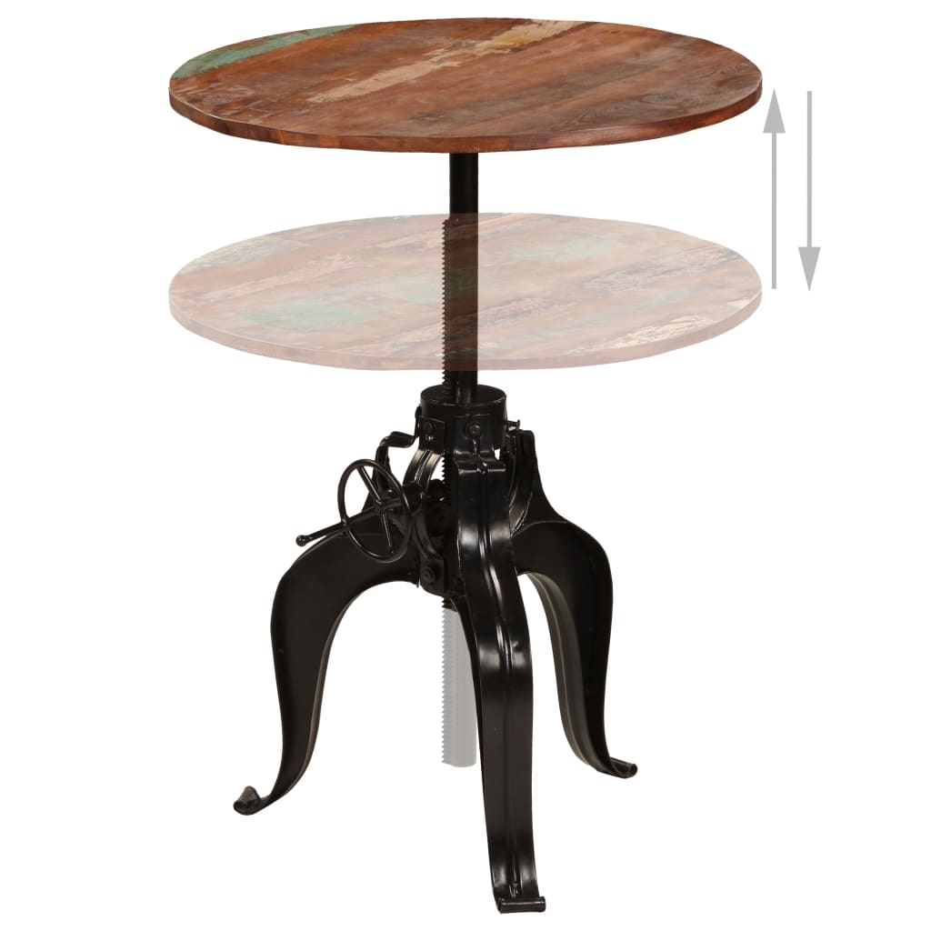 Mesa De Bar Madera Maciza Reciclada 75x(76-110) Cm_1