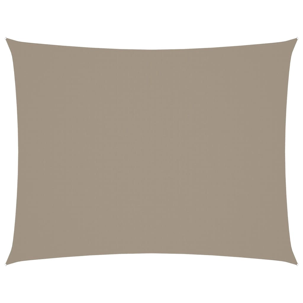 Vidaxl Toldo De Vela Rectangular Tela Oxford Gris Taupe 5x7 M_0