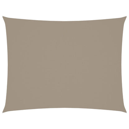 Vidaxl Toldo De Vela Rectangular Tela Oxford Gris Taupe 5x7 M_0