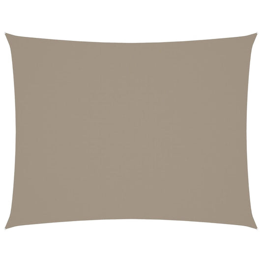 Vidaxl Toldo De Vela Rectangular Tela Oxford Gris Taupe 5x7 M_0