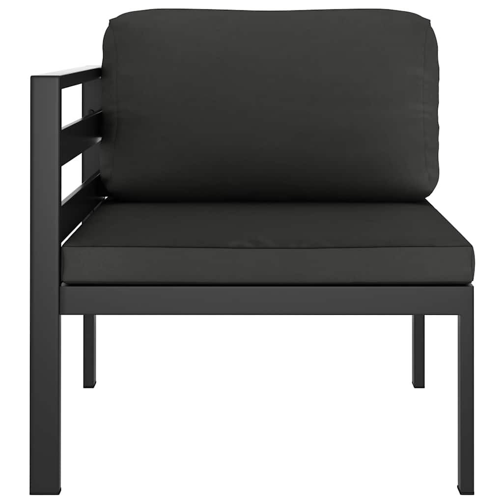 Vidaxl Sofá Modular De Esquina 1 Ud Con Cojines Aluminio Antracita_1