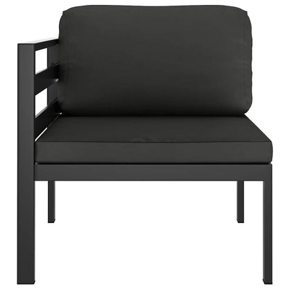 Vidaxl Sofá Modular De Esquina 1 Ud Con Cojines Aluminio Antracita_1