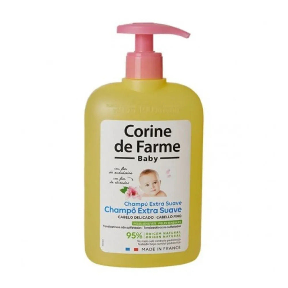 Champú De Baño Extra Suave Flor De Almendro Corine De Farme Baby 500ml_0