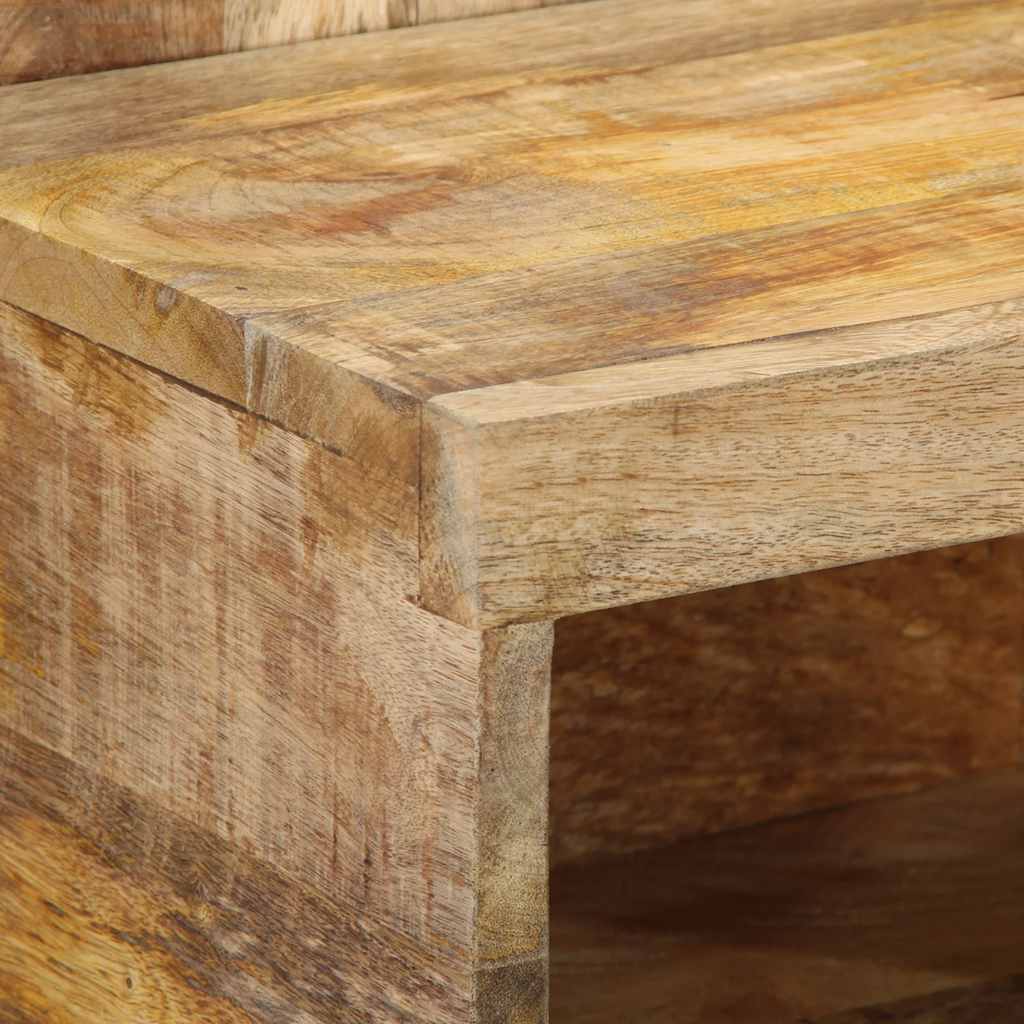Mesita De Noche Madera Maciza De Mango 50x27x50 Cm_3