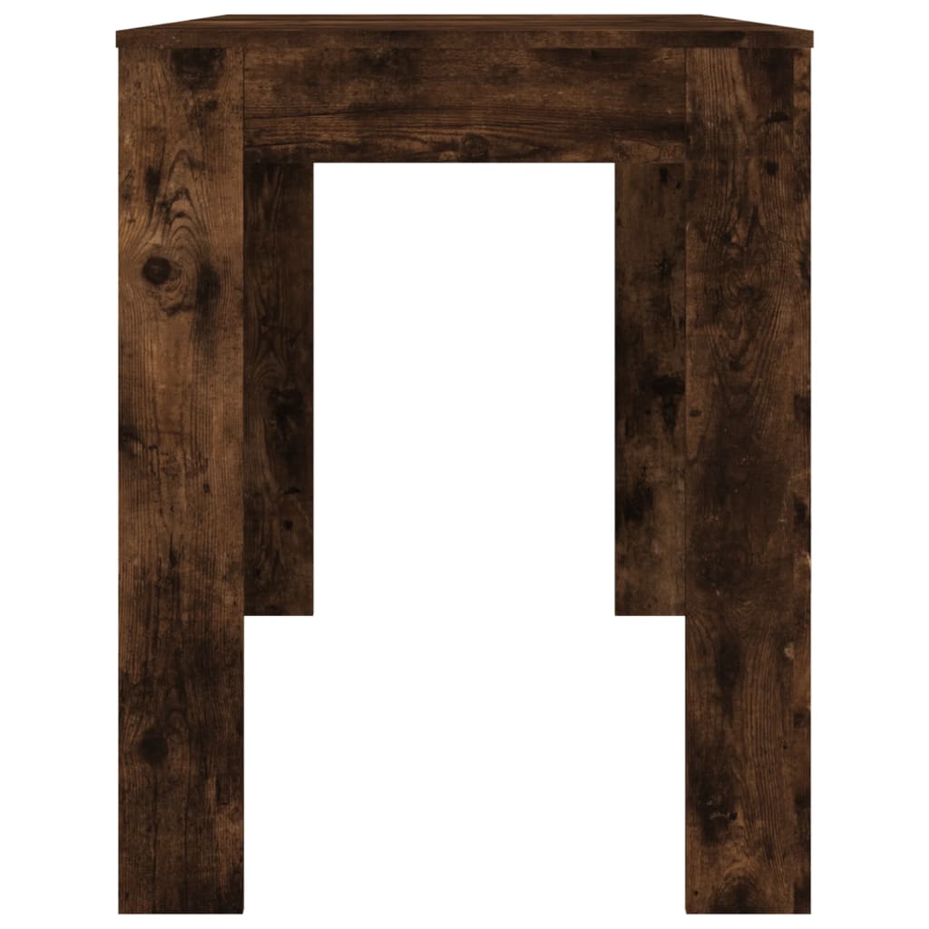 Mesa De Comedor Madera De Ingeniería Roble Ahumado 120x60x76 Cm_3