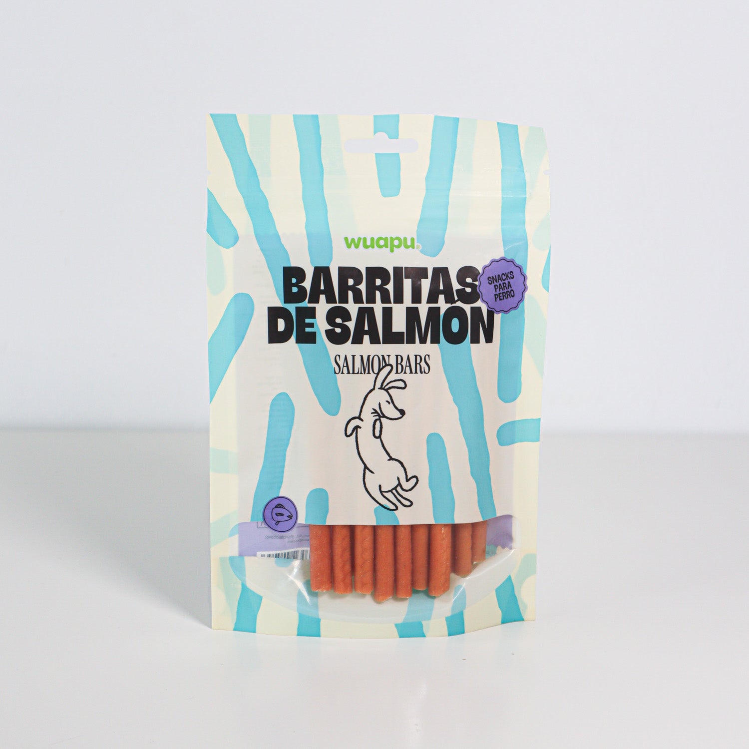 Snack Para Perro En Barritas Semihúmedas De Salmón 12 Paq X (100gr) Wuapu_5