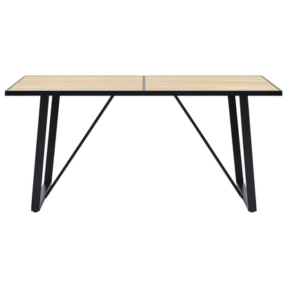Mesa De Comedor De Mdf Color Roble 160x80x75 Cm_0