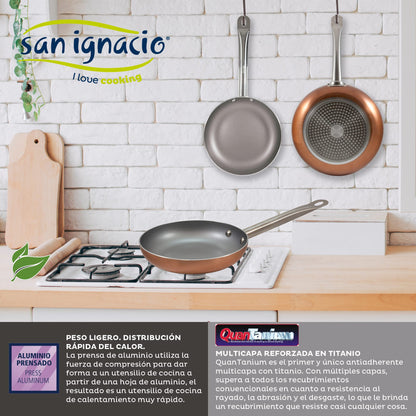 Bateria De Cocina 5 Piezas San Ignacio De Acero Inoxidable Con Juego De Sartenes Optimum Plus (18,22,26 Cm) En Aluminio Prensado Aptas Para Induccion_2