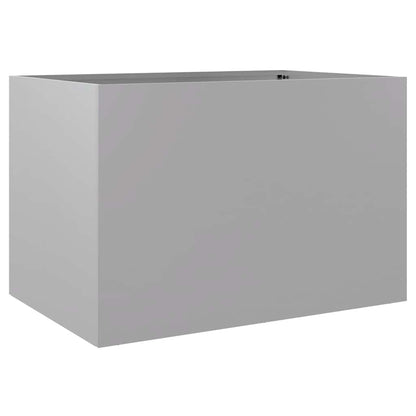Jardinera De Acero Galvanizado Plateado 62x47x46 Cm_0