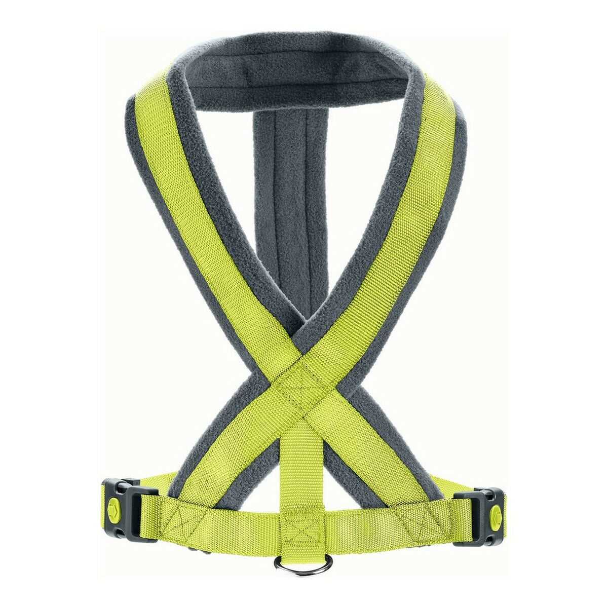 Arnés Para Perros Hunter London Comfort Verde Neón M/l 63-82 Cm_0