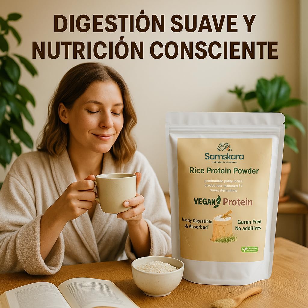 Proteína De Arroz Blanco - 500g | Proteína Vegetal En Polvo Vegana Para Batidos Y Repostería, Sin Azúcares Añadidos_5