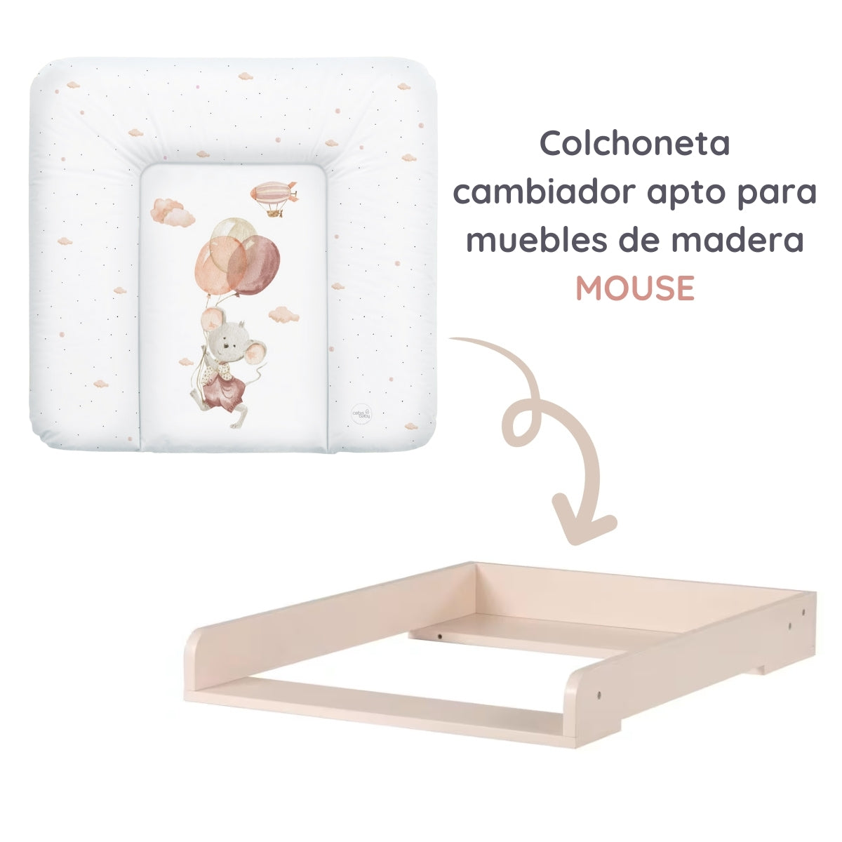 Cambiador Blando Para Comoda T-m Basic Mouse