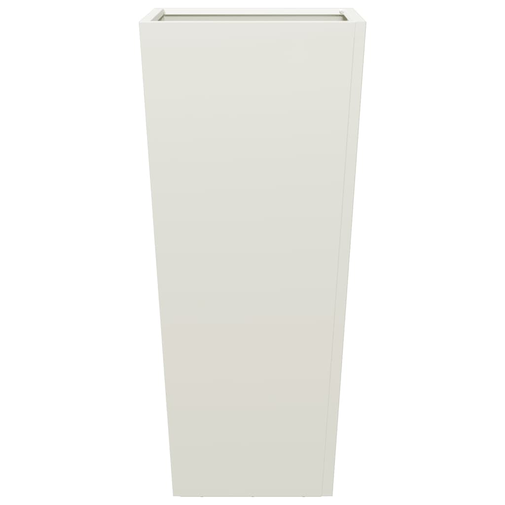 Jardineras 2 Uds Acero Blanco 35x35x75 Cm_4