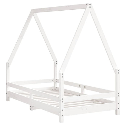 Vidaxl Estructura De Cama Para Niños Madera De Pino Blanco 80x160 Cm_3