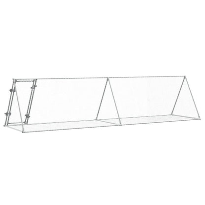 Vidaxl Conejera Acero Galvanizado Plateado 400x105x91 Cm_5