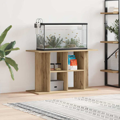 Vidaxl Soporte Para Acuario De Roble Artesanal, 100 X 40 X 60 Cm, Madera De Ingeniería_1