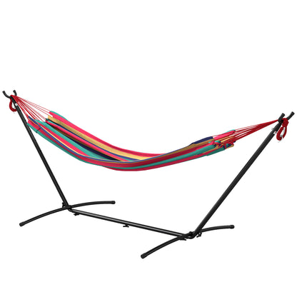 Outsunny Hamaca Con Soporte 310x117 Cm Hamaca De Camping Con Bolsa De Transporte_0