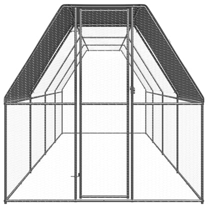 Vidaxl Jaula Gallinero De Exterior De Acero Galvanizado 2x8x2 M_1