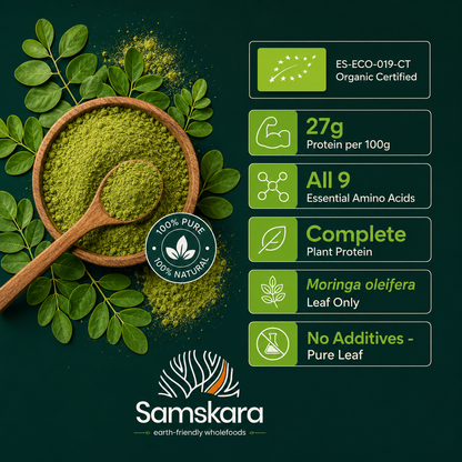 Moringa En Polvo Bio - 500g | Superalimento Ecológico Vegano Para Batidos, Smoothies Y Zumos, Sin Azúcares Añadidos_4