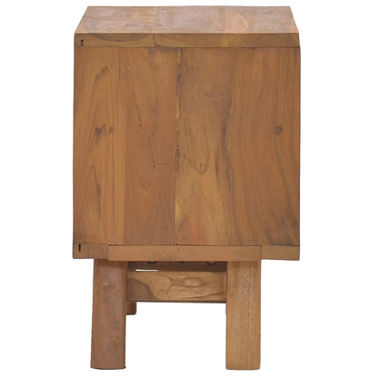 Mesita De Noche De Madera Maciza De Teca 40x30x45 Cm_2
