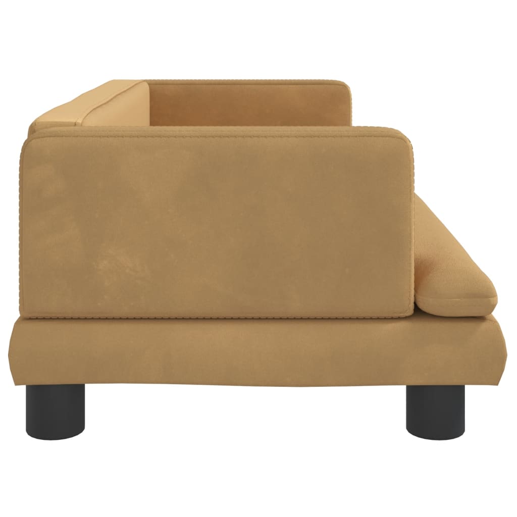 Cama Para Perros De Terciopelo Marrón 80x45x30 Cm / Vetonek_2