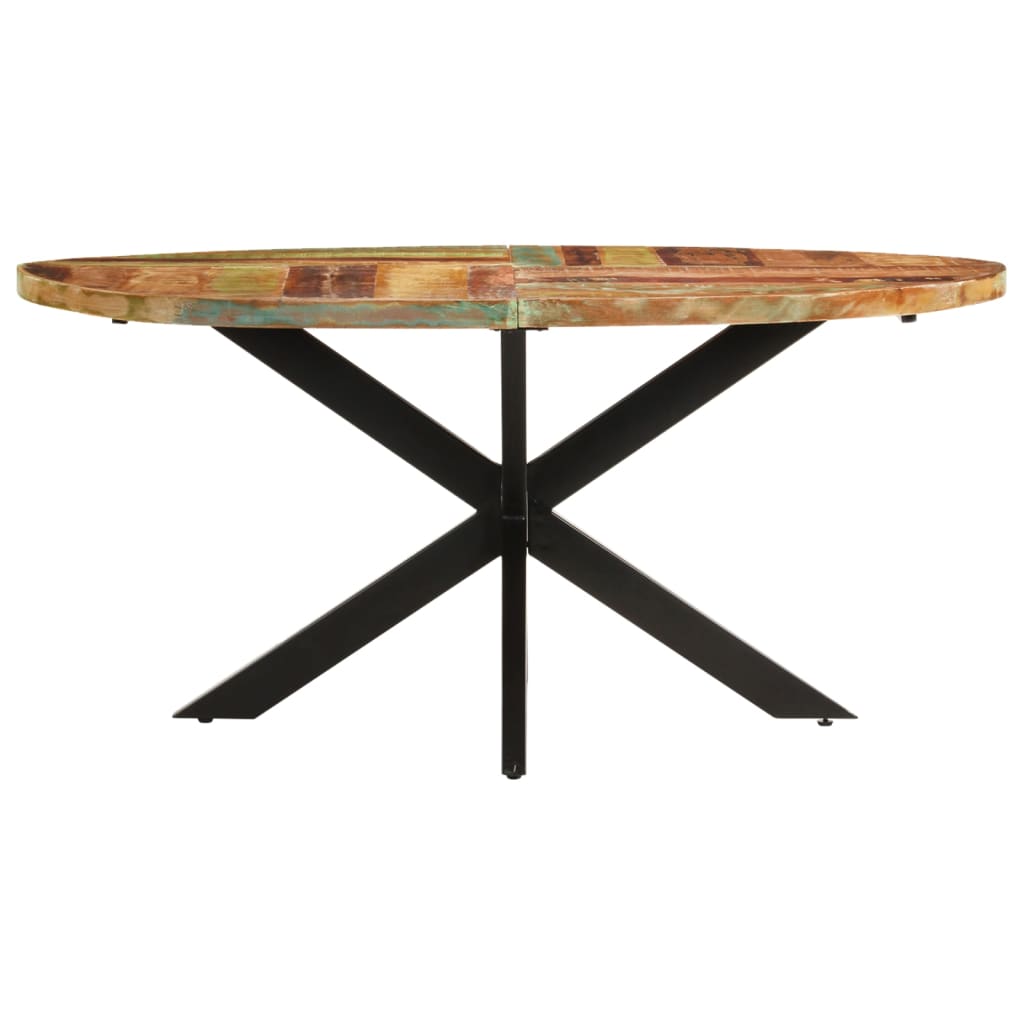 Mesa De Comedor De Madera Maciza Reciclada 160x90x75 Cm_0