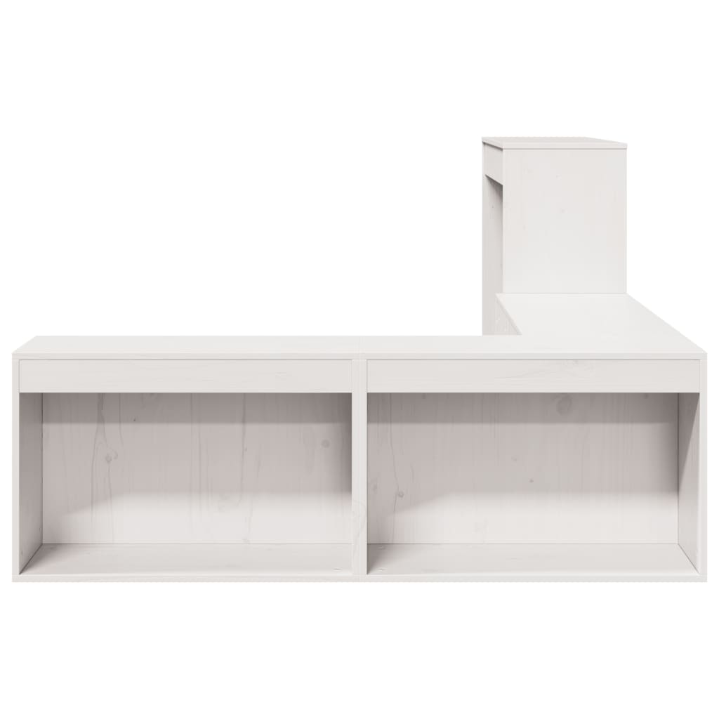 Mueble Con Escritorio Madera Maciza Pino 222x122x75 Cm_3
