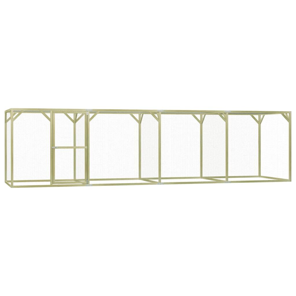 Vidaxl Gallinero De Madera De Pino Impregnada 1,5x6x1,5 M_0