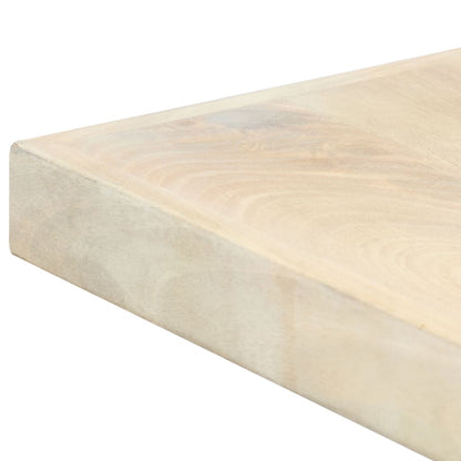 Mesa De Comedor Madera Maciza De Mango Blanco 160x80x75 Cm_3