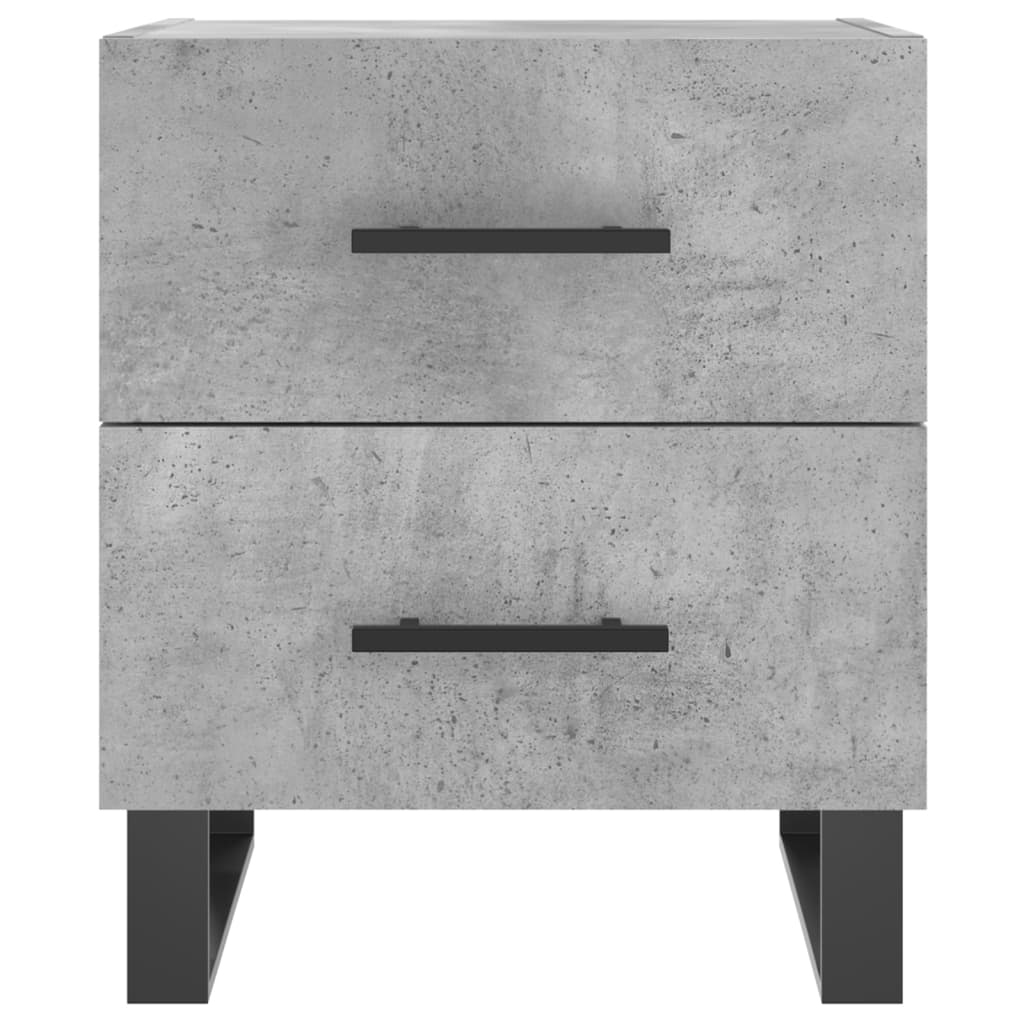 Mesita Noche 2 Uds Madera Ingeniería Gris Hormigón 40x35x47,5cm_4