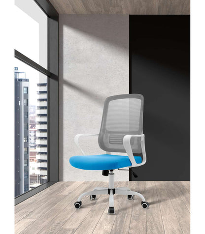 Silla Despacho Giratoria Elevable Acabado Gris/azul, 59m(ancho) 99/109cm(altura) 56cm(fond_4