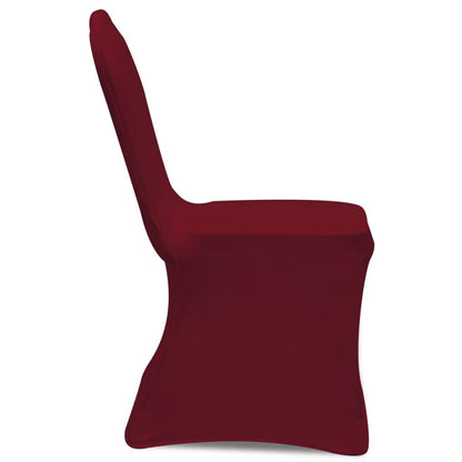 Vidaxl Funda De Silla Elástica 30 Unidades Color Burdeos_3