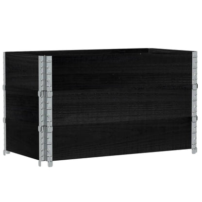 Jardinera De Madera Maciza De Pino Negro 100x50 Cm_0
