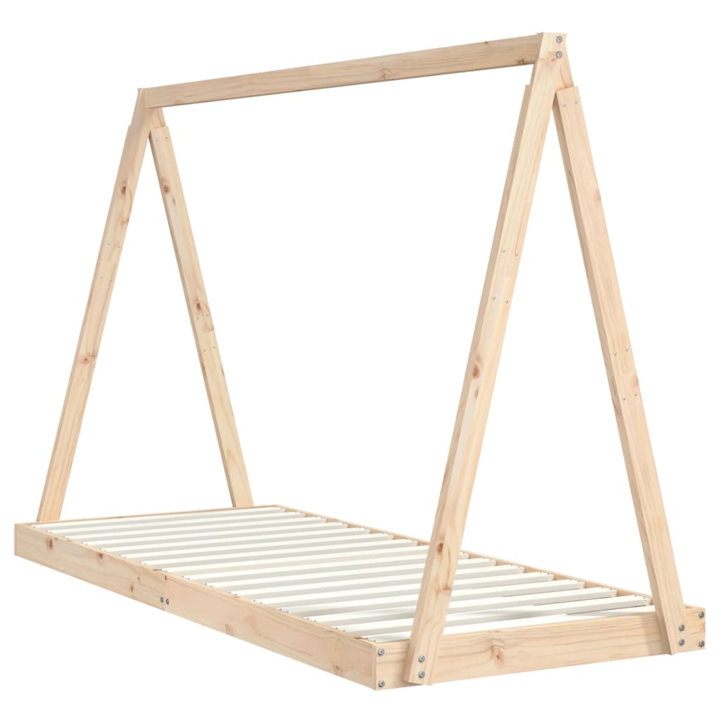 Estructura De Cama Para Niños Madera Maciza De Pino 80x200 Cm / Vetonek_3