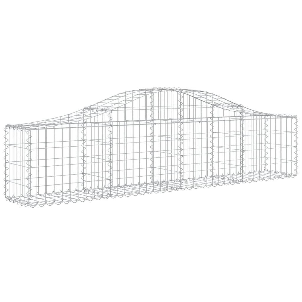 Cestas De Gaviones 18 Uds Forma De Arco Hierro 200x30x40/60 Cm_2